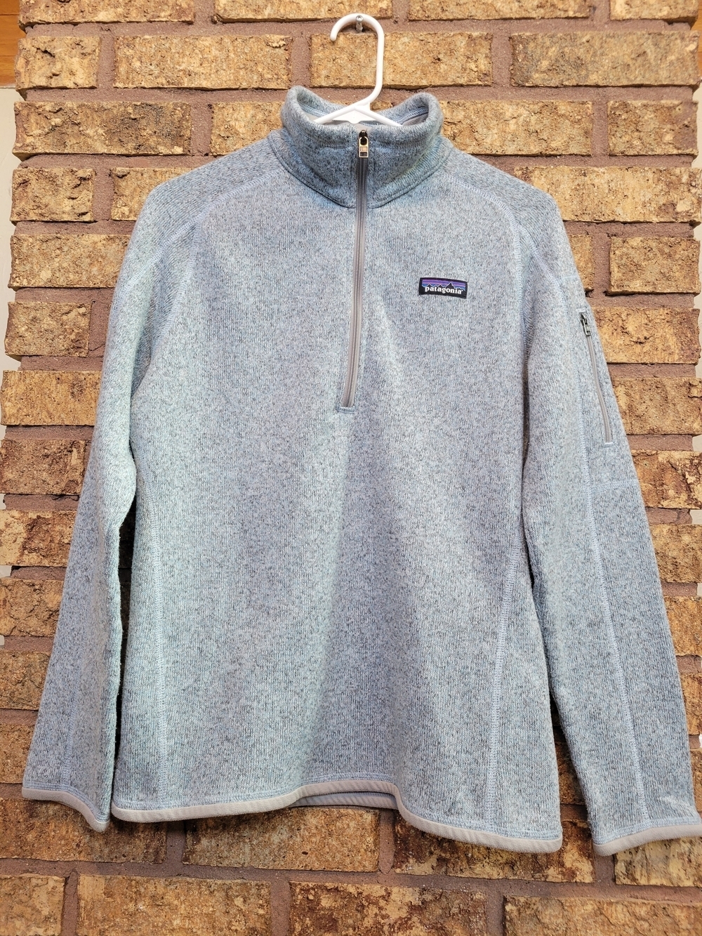 Patagonia Better Sweater 1/4 Zip Pullover Blue Heather Fleece Jacket Size Medium